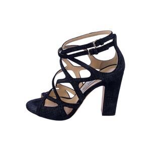 Jimmy Choo Black Strappy High Heel Sandal